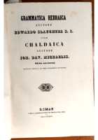 GRAMMATICA HEBRAICA CHALDAICA di Slaughter e Michaelis 1843 +LIBRO GENESI 1836