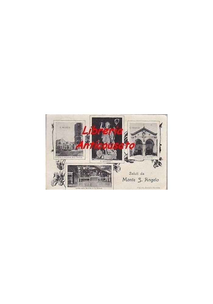 Saluti Da Monte Sant'Angelo Cartolina Foggia Viaggiata 1926 Originale Vintage