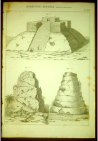 Architettura Religiosa Monumenti Messicani Tavola Incisione Stampa Antica 1866