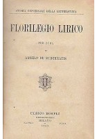Florilegio Lirico di Angelo De Gubernatis 1883 Hoepli libro poesie antico