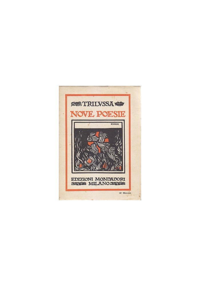 Nove Poesie di Trilussa 1922 Mondadori libro copertina Cisari