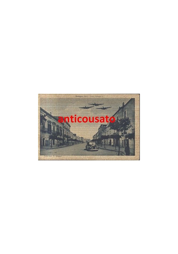 Modugno Bari Corso Umberto I Cartolina 1941 Non Viaggiata Aerei