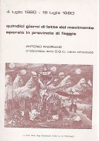 4 19 Luglio 1980 15 Giorni Di Lotta Movimento Operaio In Provincia Foggia libro