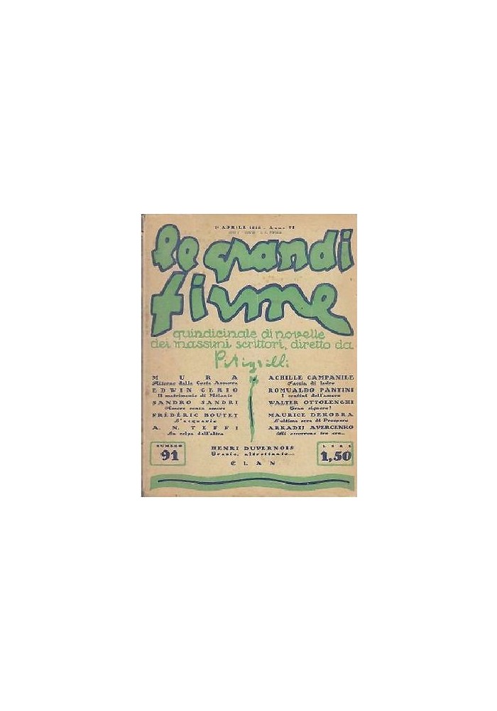 Faccia Di Ladro di Achille Campanile Le grandi firme aprile 1928 rivista vintage