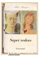 SAPER VEDERE di Matteo Marangoni 1954 Garzanti libro come si guarda opera d'arte