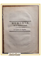 MEMORIA PER LO VESCOVO DI MELFI CONTRO IL CAPITOLO DI RAPOLLA 1803 libro antico