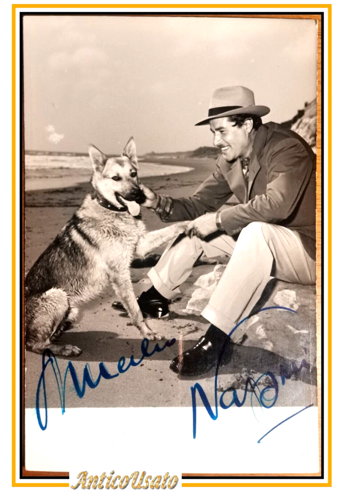 AMEDEO NAZZARI Autografo Cartolina Vintage anni '60 postcard Originale