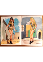 Calendarietto da Barbiere 1964 ATTENTI A ... pin up esercito leva