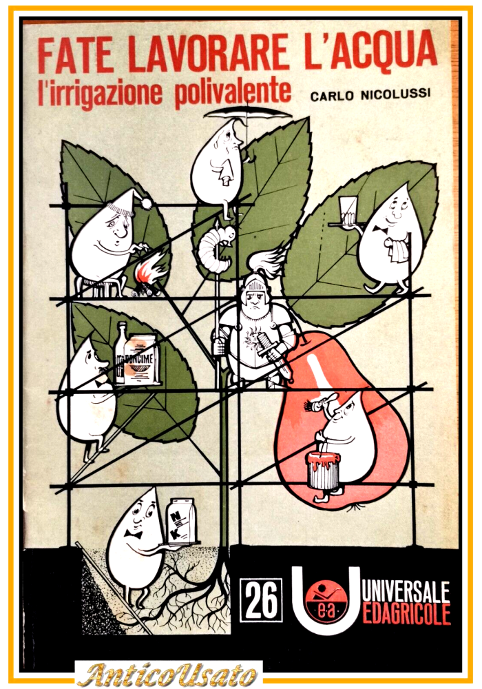 FATE LAVORARE L'ACQUA l'irrigazione polivalente di Carlo Nicolussi 1965 Libro su