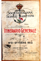 Società Italiana Servizi Marittimi ITINERARIO GENERALE Ottobre 1913 libro