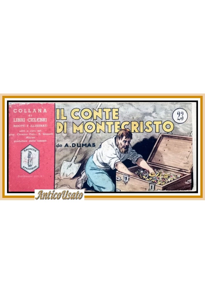 IL CONTE DI MONTECRISTO collana di libri celebri fumetto Magnesia San Pellegrino