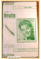 CINEMA METROPOLITAN NAPOLI 1955 Locandina Depliant pubblicità film Originale