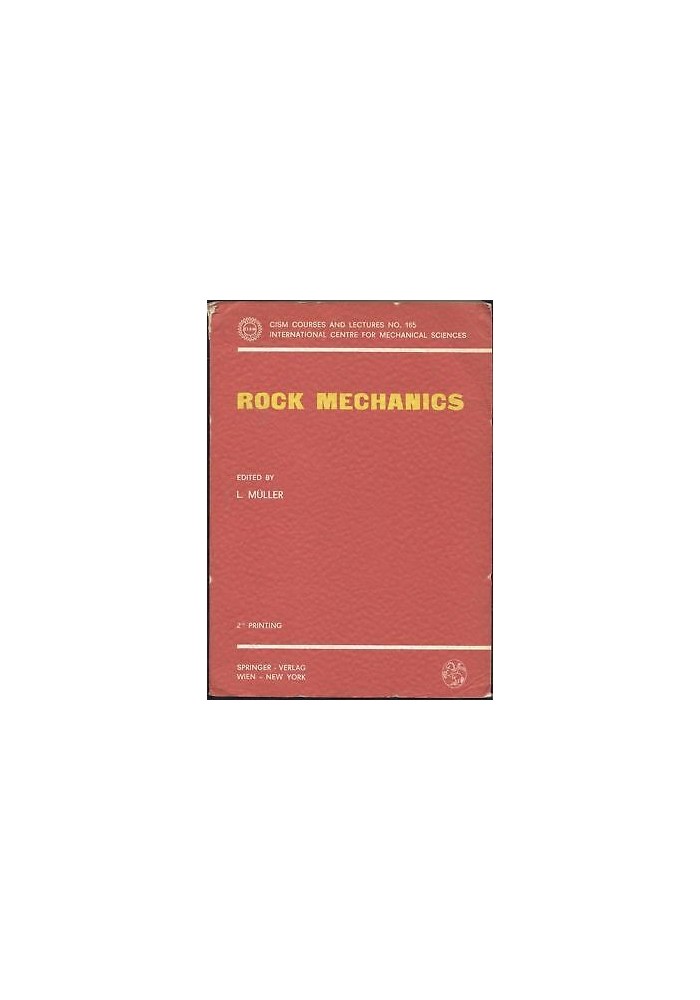 Rock Mechanics di Muller 1981 Springer Verlag libro ingegneria meccanica rocce