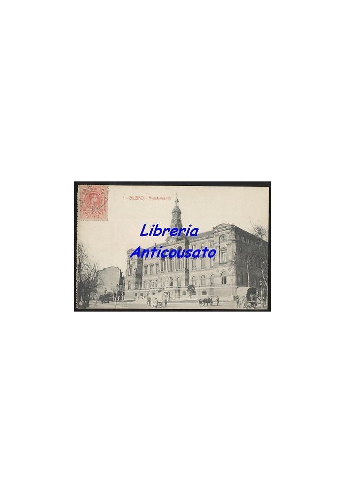 Bilbao Apuntamiento Cartolina Viaggiata anni '20 Originale Vintage Tarjeta