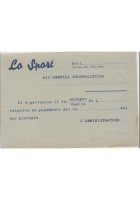CARTOLINA Giornale LO SPORT di Bari postale pubblicitaria lire 1,20 Turrita 1945