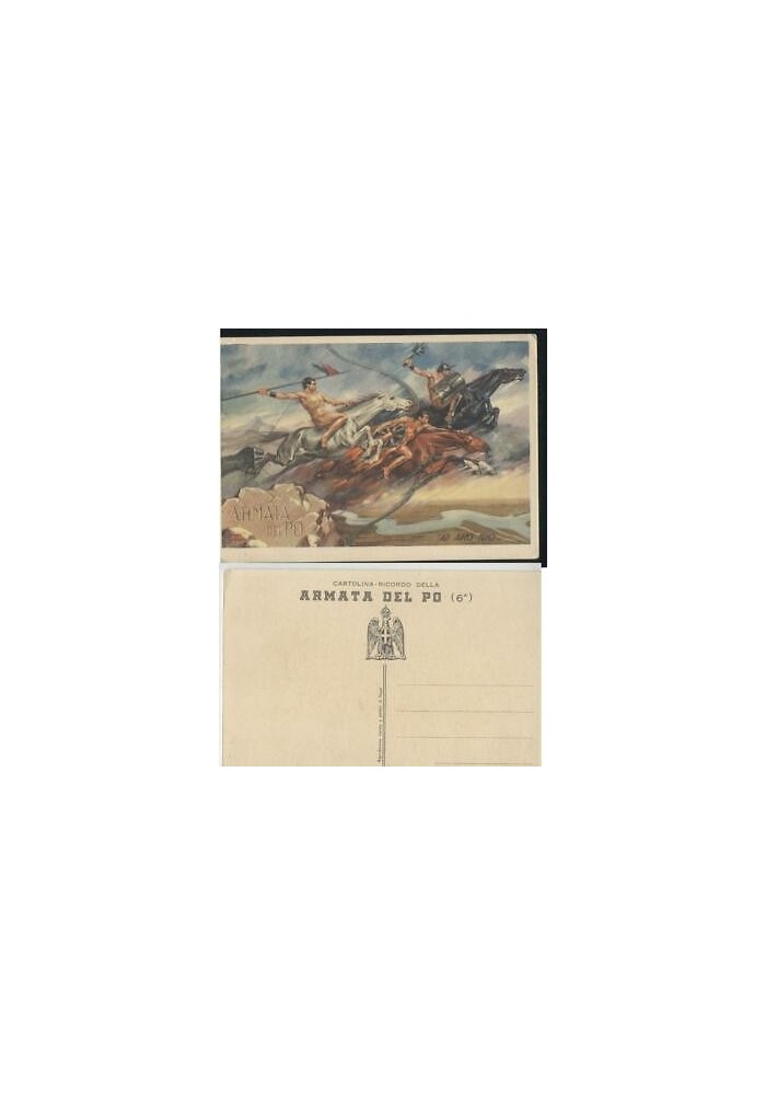 Armata Del Po cartolina non viaggiata Illustrata carte postale postcard Vintage
