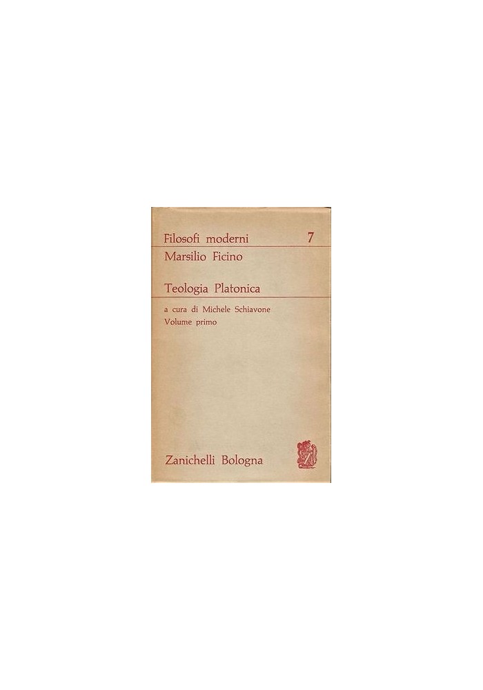 Teologia Platonica di Marsilio Ficino 2 volumi 1965 Zanichelli filosofia libro