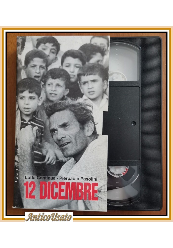 12 Dicembre Pier Paolo Pasolini VHS Lotta Continua videocassetta