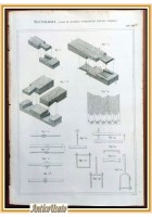 Tecnologia CODA DI RONDINE FERRAMENTA PER EDIFICI Incisione Stampa Antica 1866
