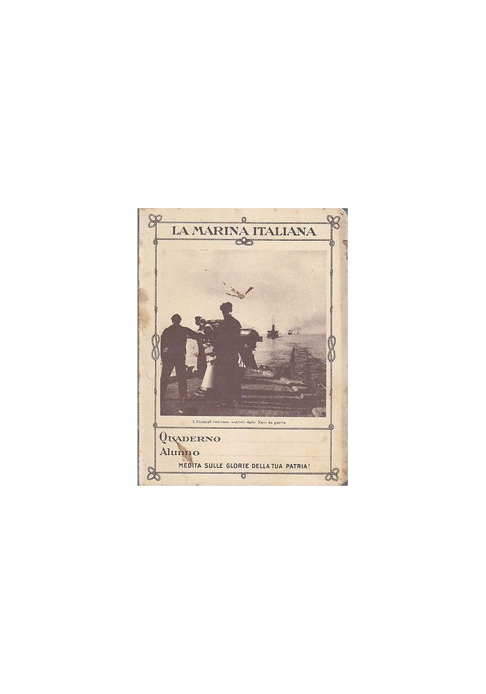 Quaderno La Marina Italiana difesa del traffico marittimo Vintage fascismo