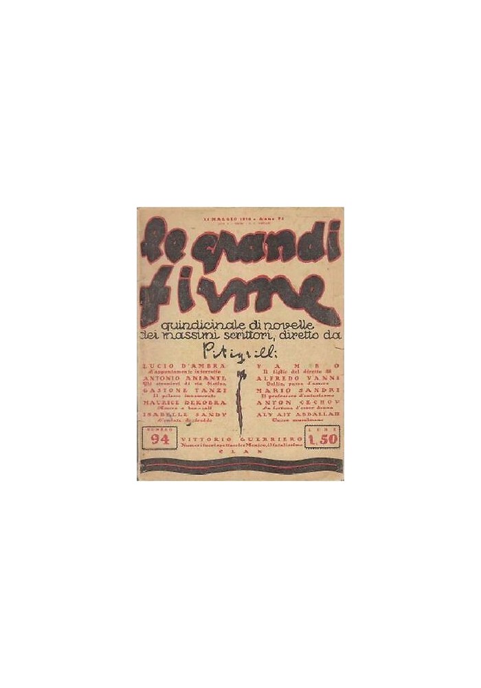 Il Figlio Del Diretto 55 di Yambo Le grandi firme 15 maggio 1928 rivista vintage