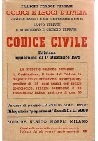 Codice Civile a cura di Franchi Feroci Ferrari 1975 Hoepli manuali Libro Legge