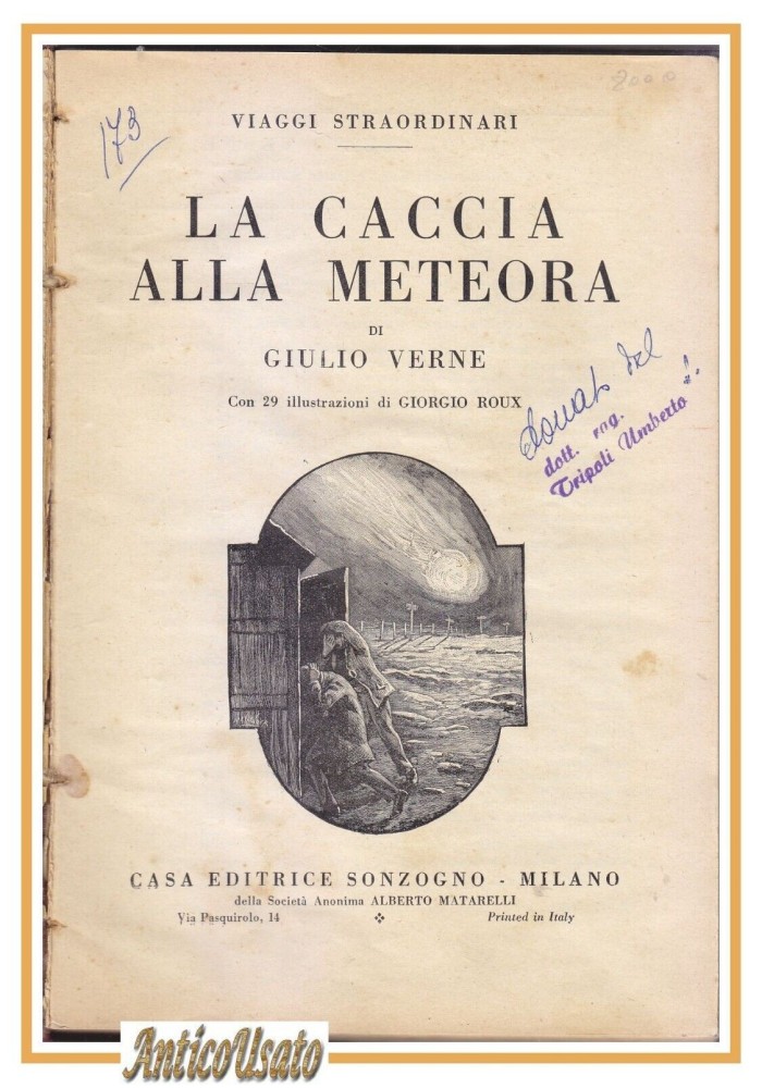 LA CACCIA ALLA METEORA di Giulio Verne 1931? Sonzogno