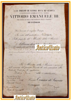 DIPLOMA DECRETO MILITARE MARINA ITALIANA promozione Tenente Macchinista 1918
