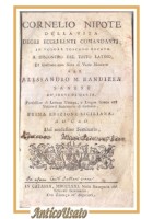 CORNELIO NIPOTE Della Vita Degli Eccellenti Comandanti 1771 Catania Libro Antico