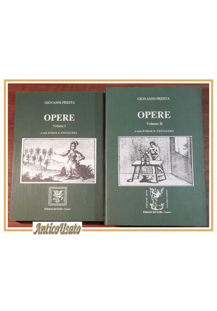 OPERE 2 volumi di Giovanni Presta a cura di Cavallera 1988 Libro Olio Ulivo