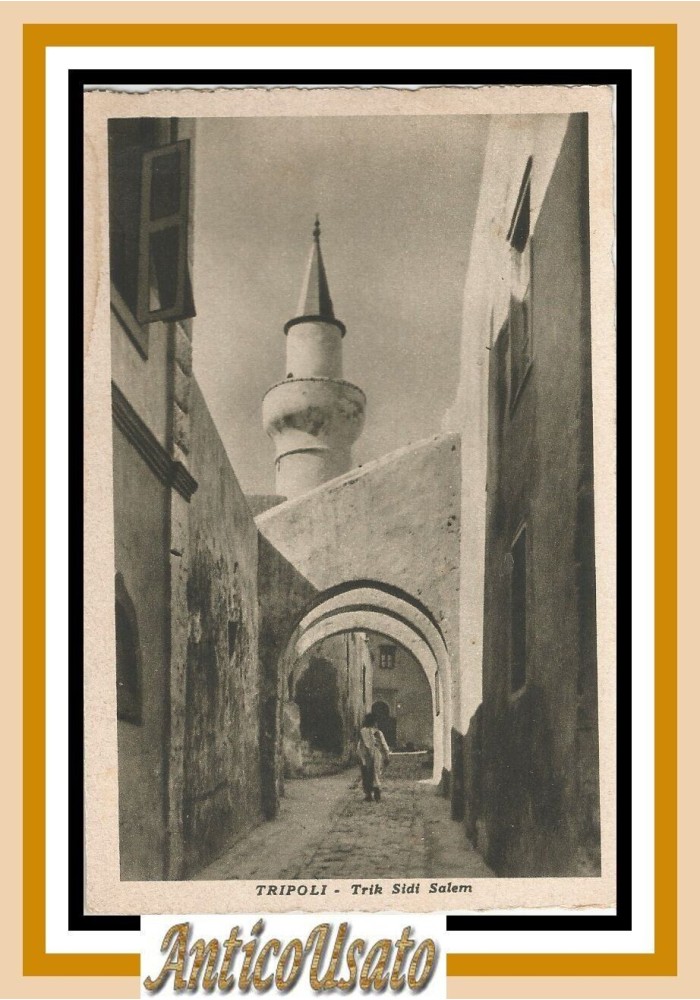 Cartolina Tripoli Trik Sidi Salem 1935 Libia Vintage Colonialismo Africa Colonia