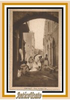 Cartolina Tripoli una vecchia via 1934 Libia Vintage Colonialismo Africa Italian