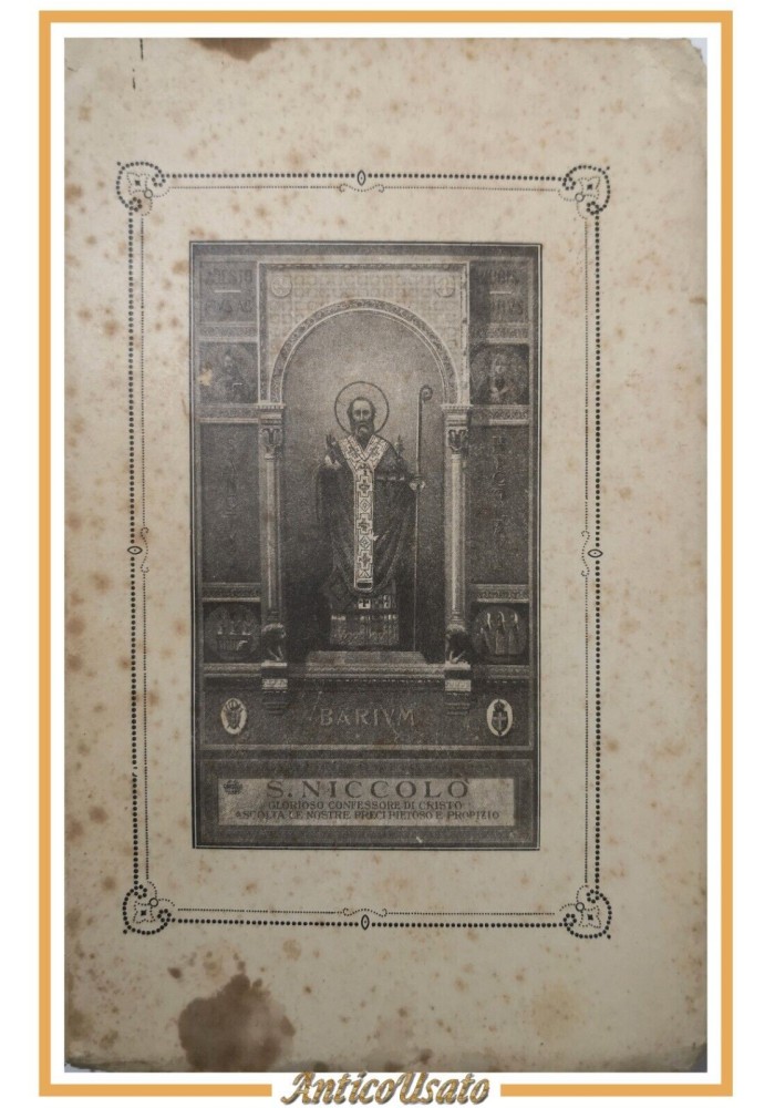 VITA DI SAN NICOLA DI BARI di Pio Scognamiglio 1930 Libro Agiografia Biografia