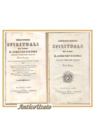 COMBATTIMENTO SPIRITUALE 2 volumi in 1 di Lorenzo Scupoli 1837 Libro Antico