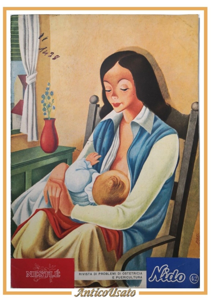 NIDO RIVISTA PROBLEMI DI OSTETRICEA E PUERICULTURA 1954 Nestlè giornale Vintage