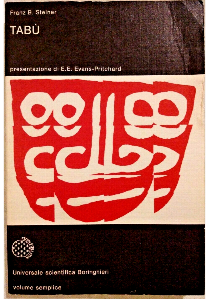 TABÙ di Franz B. Steiner 1980 - Boringhieri Universale Scientifica libro usato