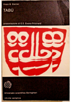 TABÙ di Franz B. Steiner 1980 - Boringhieri Universale Scientifica libro usato