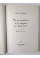UN AVVENTURIERO NELLA NAPOLI DEL SETTECENTO di Dioguardi 1983 Sellerio Libro