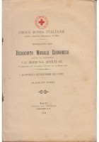 CROCE ROSSA ITALIANA Bari 1904 Resoconto Morale Economico Libro Antico Accolti