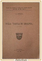 SULLA TABULA DE AMALPHA di Senigallia 1935 Zanichelli Libro storia diritto