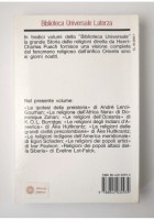 LE RELIGIONI DEI POPOLI SENZA SCRITTURA a cura di Puech 1988 Laterza Libro