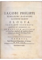 IACOBI PHILIPPI TOMASINI PATAVINI illustrium virorum elogia 1630 Libro Antico