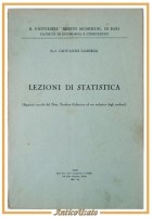 LEZIONI DI STATISTICA di Giovanni Lasorsa 1942 Ferri Libro Universitario