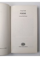 POESIE di Georg Trakl 1979 Einaudi libro Collezione di poesia
