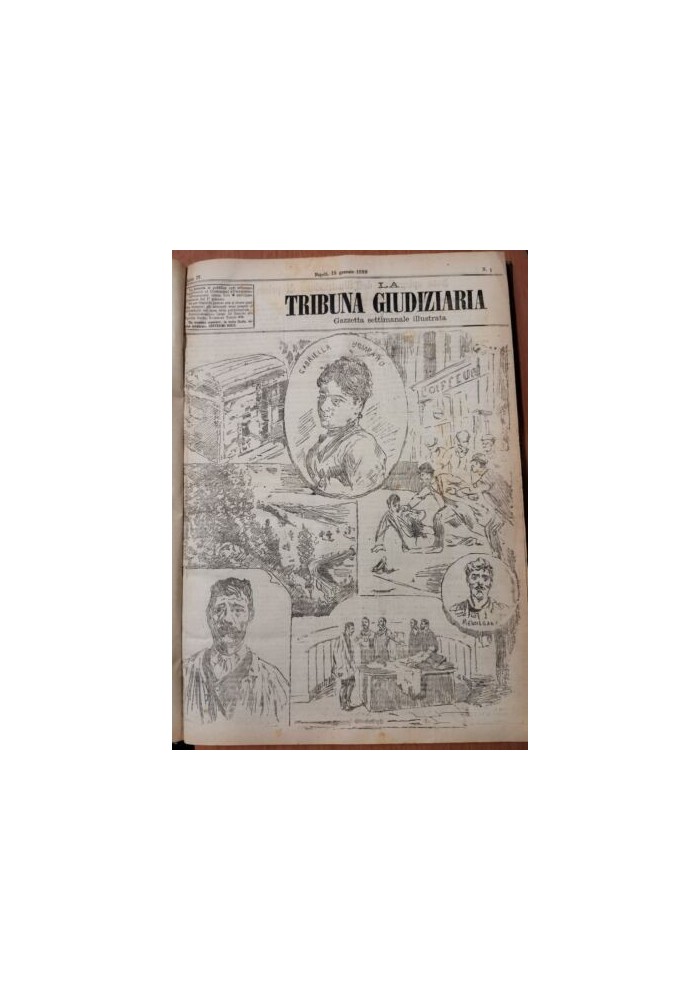 LA TRIBUNA GIUDIZIARIA 1880 Annata gazzetta settimanale illustrata Antica rivist
