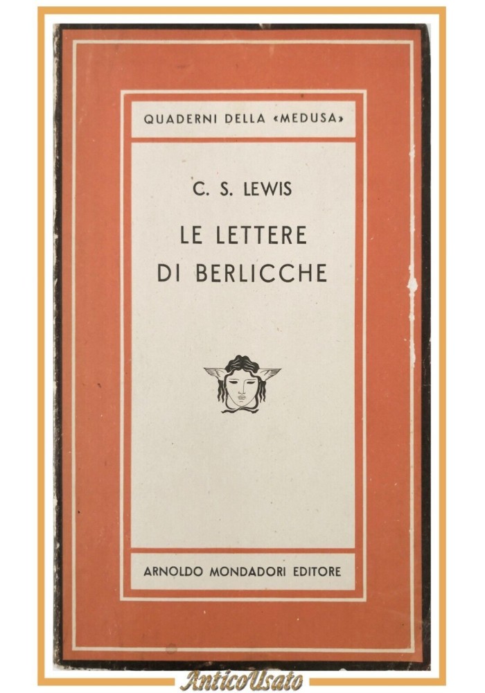 LE LETTERE DI BERLICCHE C S Lewis 1947 Mondadori quaderni della Medusa Libro