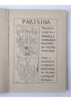 PARISINA di Gabriele D'Annunzio 1913 Sonzogno tragedia lirica in 4 atti Libro
