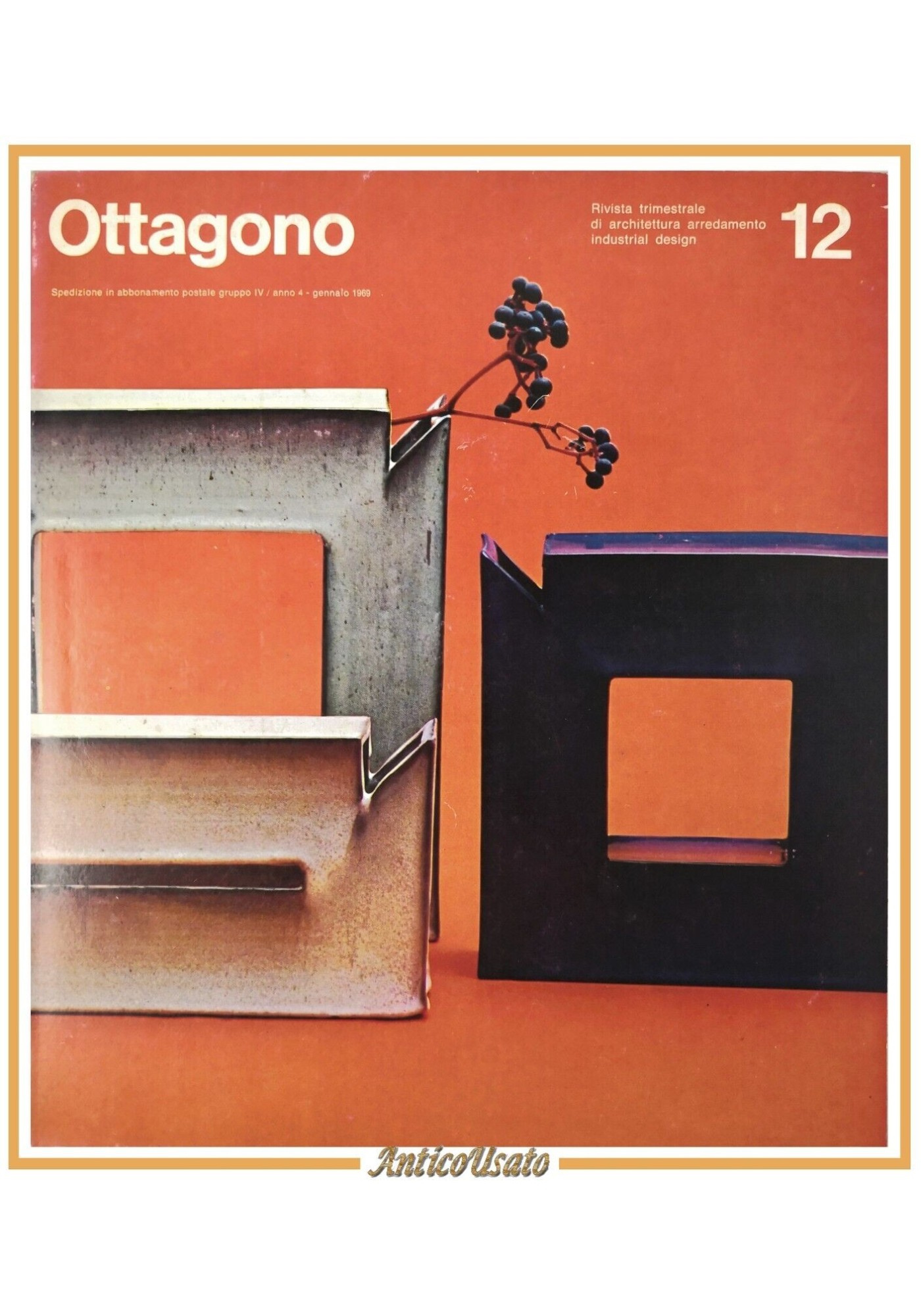 OTTAGONO Numero 12 gennaio 1969 rivista di architettura