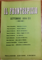 IL FRONTESPIZIO settembre 1934 Rivista letteratura Bargellini D'Alberto Sala
