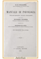 MANUALE DI PSICOLOGIA E B Titchener 1902 Carabba Libro Antico Vintage De Sarlo